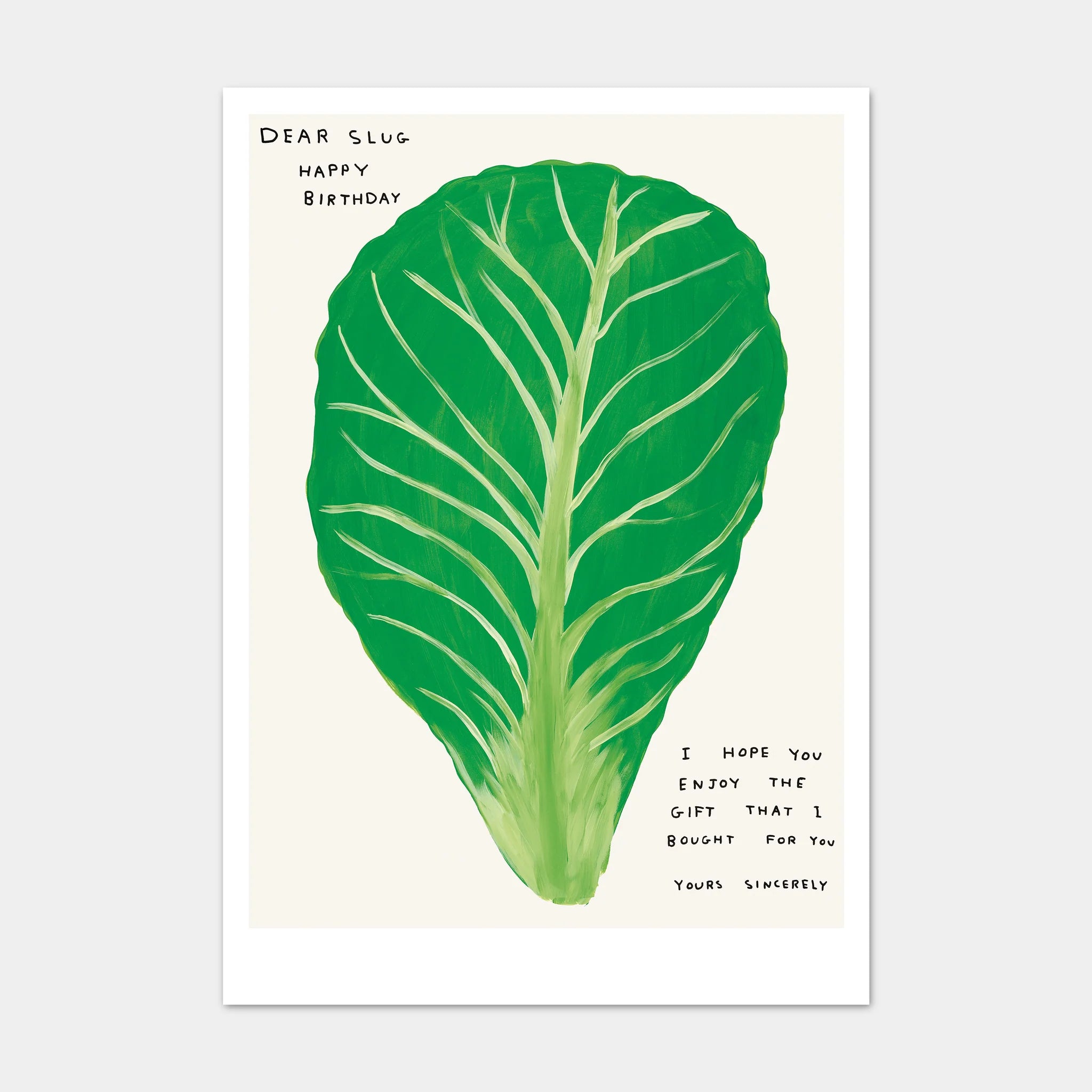 Dear Slug, Happy Birthday Postcard