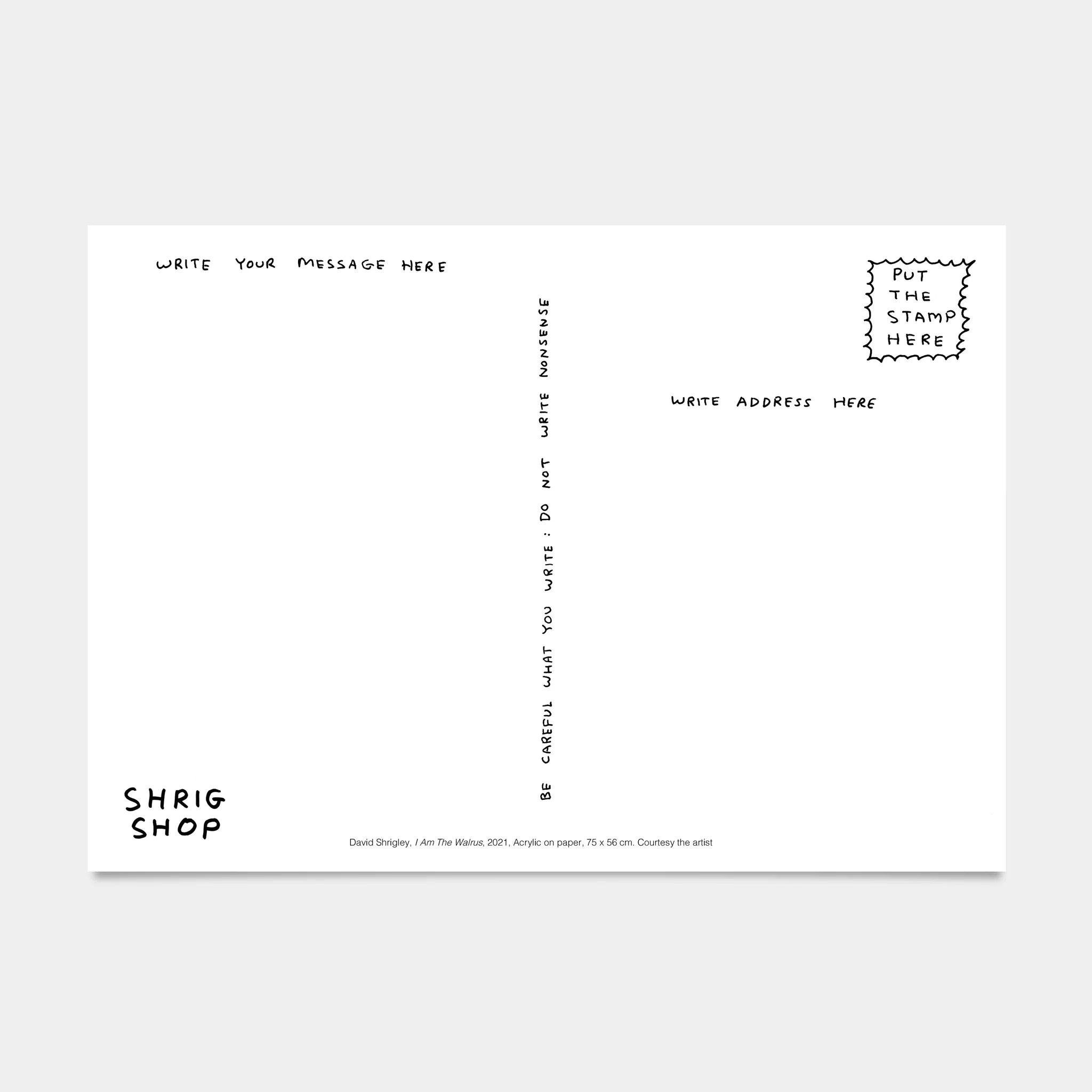 I Am The Walrus Postcard