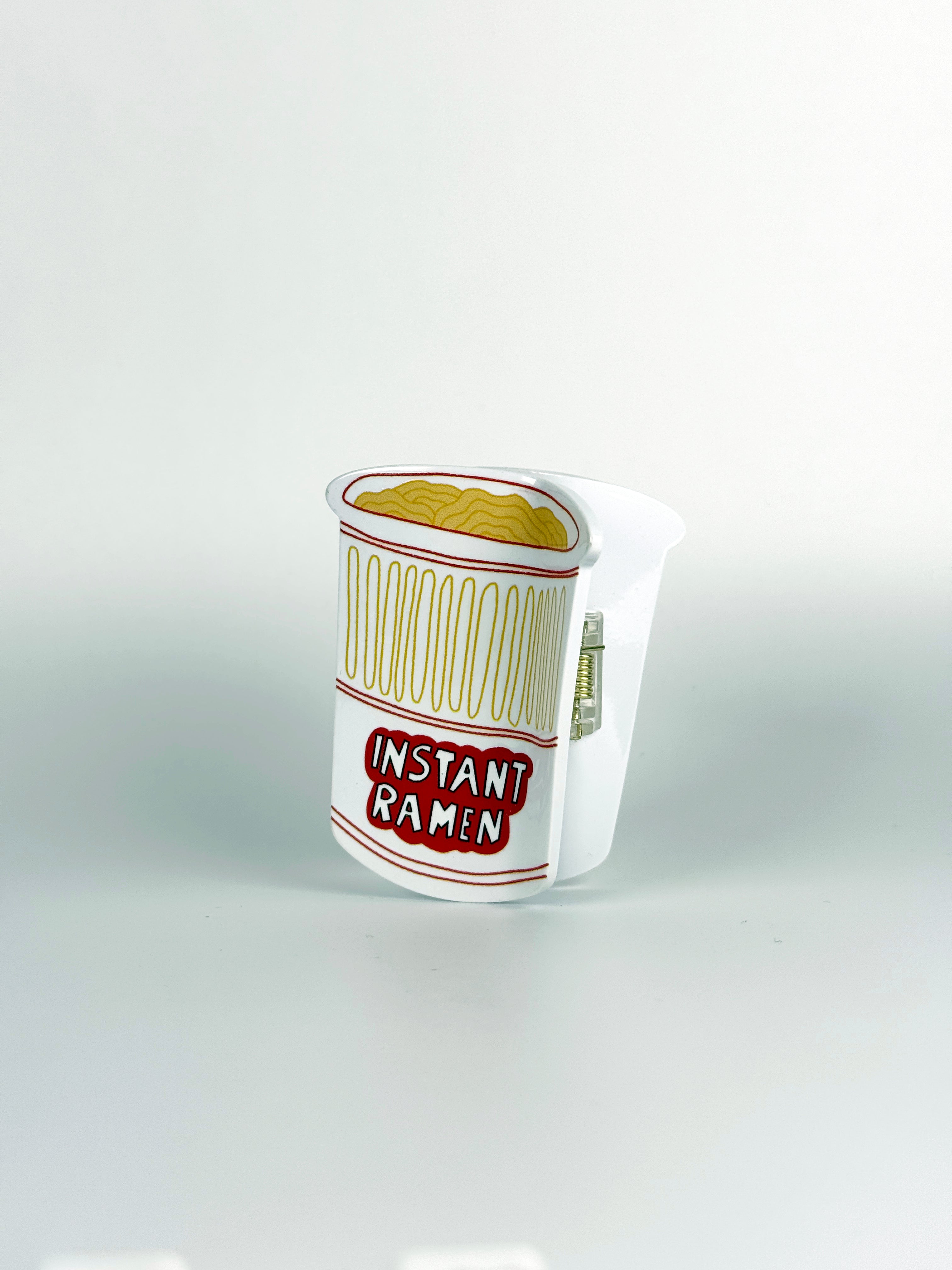 Hair clip, instant ramen