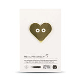Pin badge, gold heart