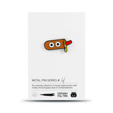 Metal Pin Badge: French Hot Dog