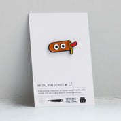 Metal Pin Badge: French Hot Dog