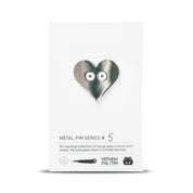 Pin Badge Silver Heart
