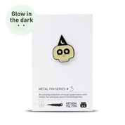 Pin Badge: Glowing Wizard Skull